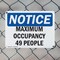 Signmission Maximum Occupancy 49 People, 10 in W x Rectangle, Plastic OS-2PACK-NS-P-710-L-15946 - alternate 7